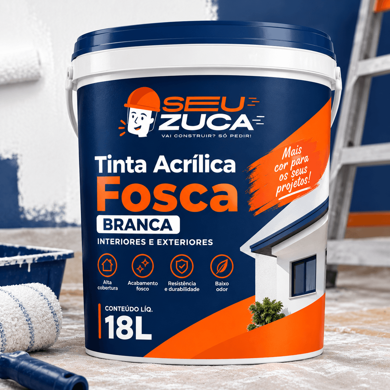 Tinta Acrílica Fosca Branca 18L